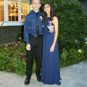 Navy Blue Prom/Hoco Dress w/ Shorts